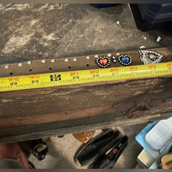 Nocona Leather Heart Studded Belt small - Picture 5 of 5